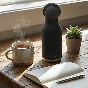 Бутылка-термос для напитков Asobu "Bestie", черная овечка, 460 мл